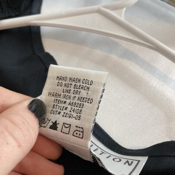 Shop Intuition by Jaye Hersh Women's Lace Silk Cami Top Size L Shell Delicate - Picture 6 of 10